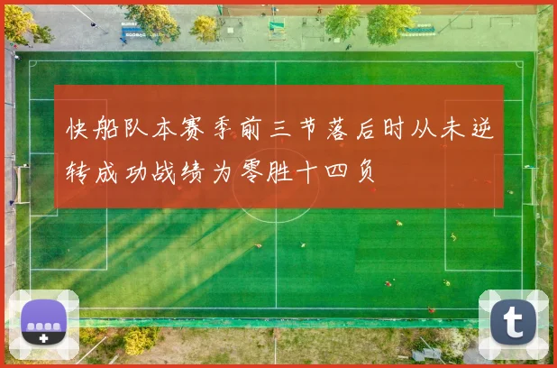 快船队本赛季前三节落后时从未逆转成功战绩为零胜十四负